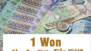 1 Won Bằng Bao Nhiêu Tiền Việt